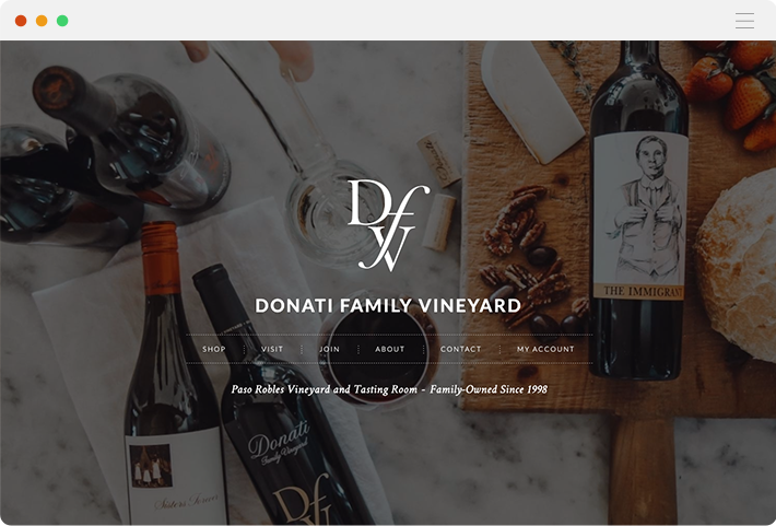 Winery Website Design